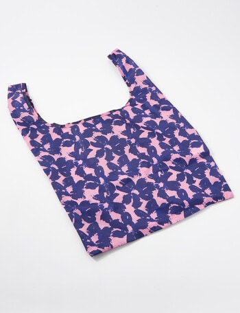 Xcesri Floral Reusable Bag With Pouch, Pink & Navy product photo