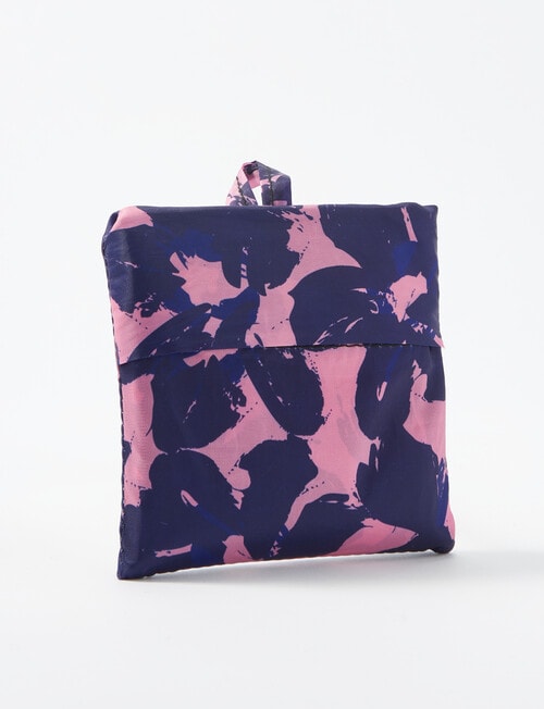 Xcesri Floral Reusable Bag With Pouch, Pink & Navy product photo View 02 L