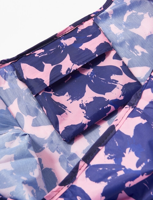 Xcesri Floral Reusable Bag With Pouch, Pink & Navy product photo View 03 L