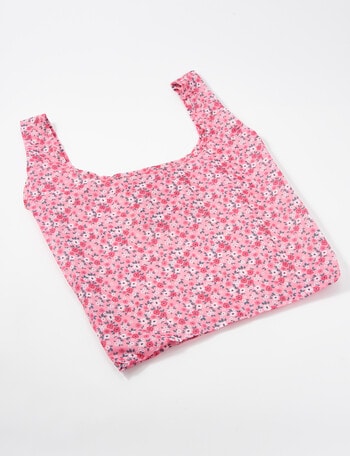 Xcesri Floral Reusable Bag With Pouch, Pink & White product photo