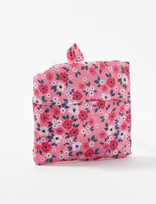 Xcesri Floral Reusable Bag With Pouch, Pink & White product photo View 02 L