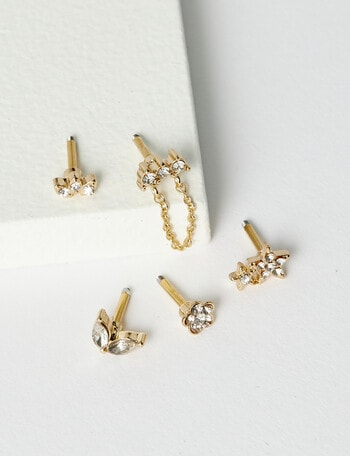 Whistle Accessories Crystal Flower, 5-Piece Singles Set, Imitation Gold product photo
