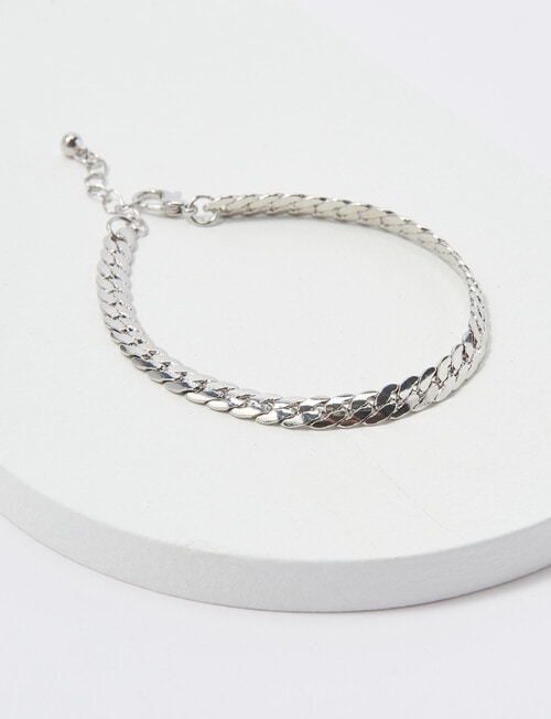 Whistle Accessories Snake Chain Necklace & Bracelet Set, Silver product photo View 02 L