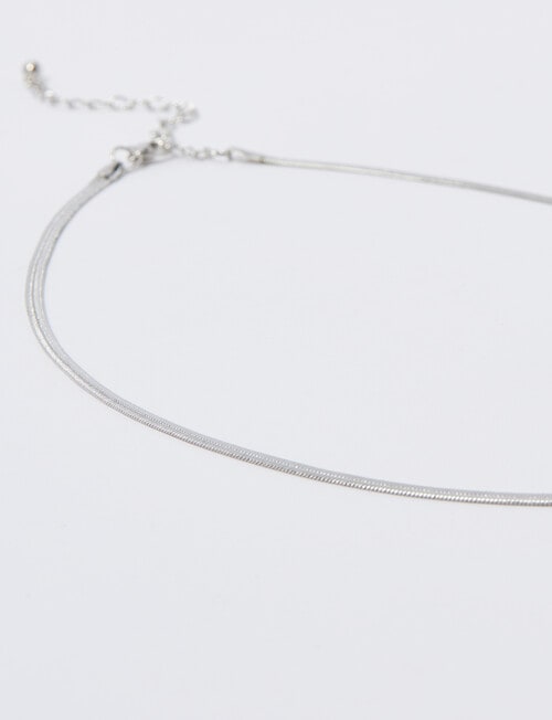 Whistle Accessories Snake Chain Necklace & Bracelet Set, Silver product photo View 04 L