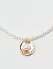 Whistle Accessories Delicate Pearl with Coin Necklace, Imitation Gold product photo View 02 S