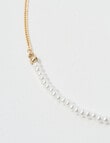 Whistle Accessories Delicate Pearl with Coin Necklace, Imitation Gold product photo View 03 S