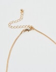 Whistle Accessories Delicate Pearl with Coin Necklace, Imitation Gold product photo View 04 S