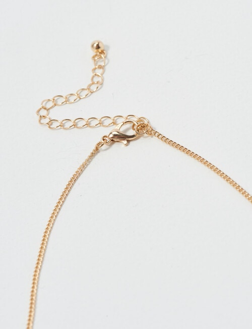 Whistle Accessories Delicate Pearl with Coin Necklace, Imitation Gold product photo View 04 L