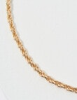 Whistle Accessories Twisted Rope Necklace, Imitation Gold product photo View 02 S