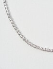 Whistle Accessories Crystal Tennis Necklace, Imitation Silver product photo View 02 S