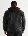 Tarnish King Size Hooded Jacket, Black product photo View 02 S