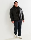 Tarnish King Size Hooded Jacket, Black product photo View 03 S