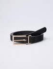 Boston + Bailey Slim Buckle Belt, Black product photo