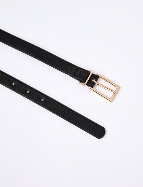 Boston + Bailey Slim Buckle Belt, Black product photo View 02 L