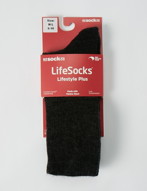 NZ Sock Co. Lifestyle Crew Socks, Grey product photo View 02 L