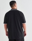 Chisel King Size Tipped Polo, Black product photo View 02 S