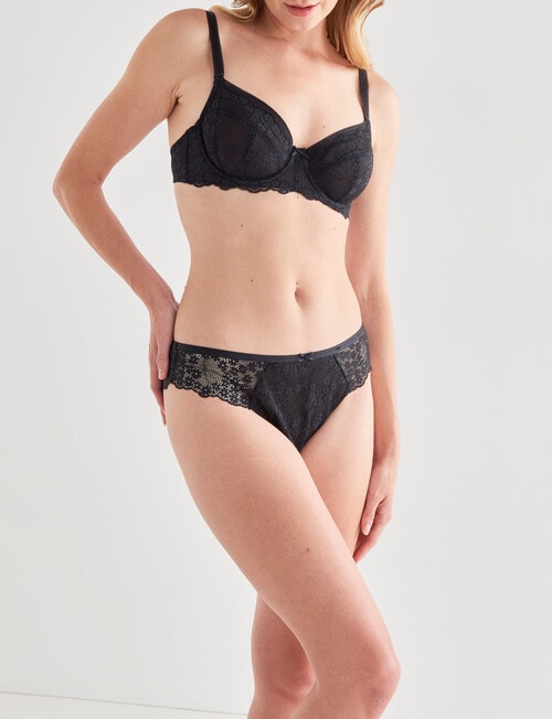 Lyric Marlene Lace Underwire Bra, Black product photo View 03 L