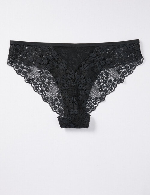 Lyric Marlene Lace Bikini Brief, Black product photo View 02 L