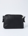 Carte Leather Half Moon Crossbody Bag, Black product photo View 02 S