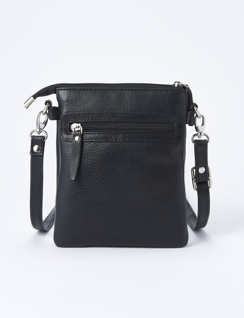 Carte Leather Front Pocket Crossbody Bag, Black product photo View 02 L