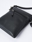 Carte Leather Front Pocket Crossbody Bag, Black product photo View 05 S