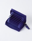Carte Leather Small Zip Wallet, Cobalt product photo View 03 S
