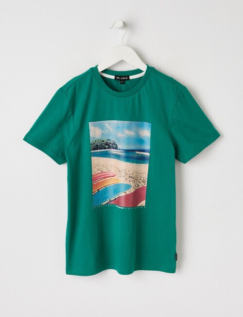 No Issue Beach Short Sleeve Tee, Green - T-Shirts & Shirts