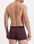 Jockey No Ride Up Stripe Trunk, 2-Pack, Burgundy & Blue product photo View 03 S