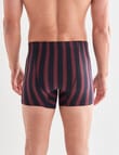 Jockey Midway Sport Stripe Trunk, Black & Red product photo View 02 S
