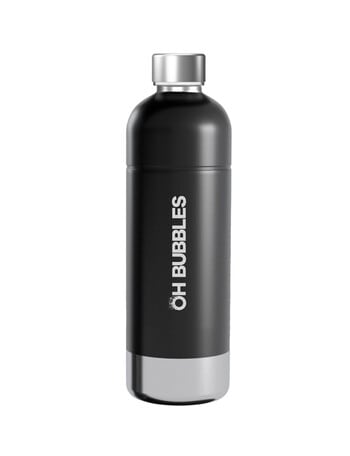 Oh Bubbles EVOSS 1 Litre Stainless Steel Bottle, Black product photo