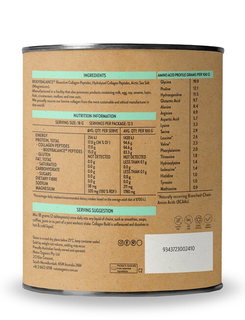 Nutra Organics Nutra Collagen Protein, 225g product photo View 03 L