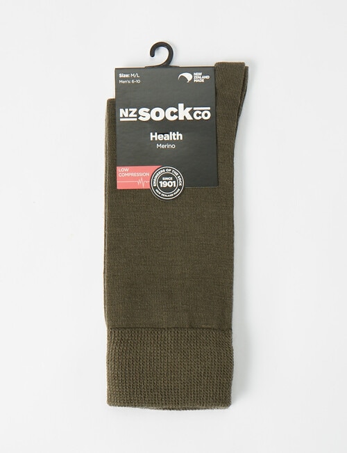 NZ Sock Co. Merino Comfort Top Sock, Kalamata product photo View 02 L