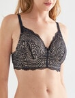 Lyric Post-Surgery Wirefree Contour Bra, Lace, Black & Nude product photo