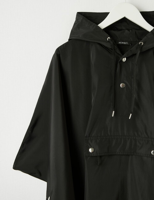 Xcesri Poncho in Pouch, Black product photo View 03 L