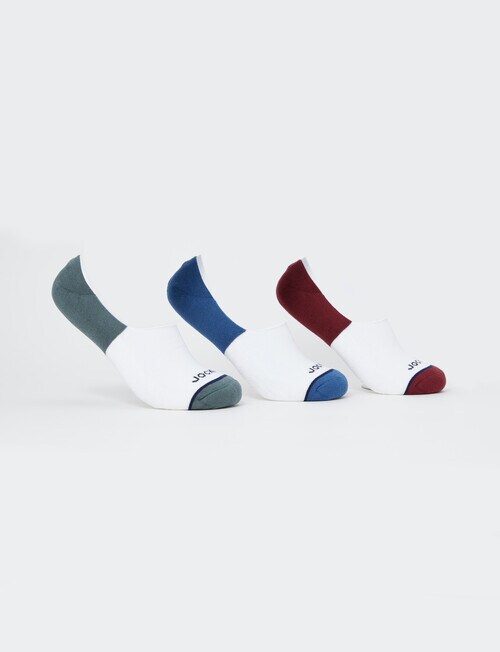 Jockey Comfort Classic Footlet Sock, 3Pack, White Multi Socks