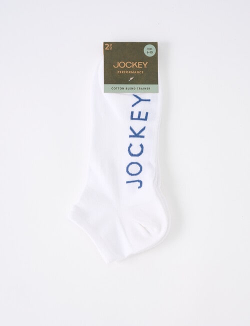 Jockey Performance Trainer Socks, 2-Pack, White product photo View 02 L