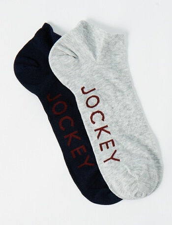 Jockey Performance Trainer Socks, 2-Pack, Navy & Grey product photo