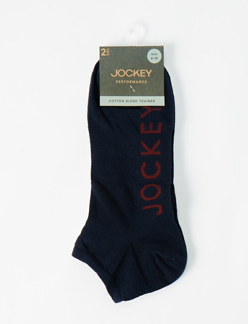 Jockey Performance Trainer Socks, 2-Pack, Navy & Grey product photo View 02 L