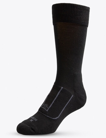 NZ Sock Co. Cotton Health Sock, 2-Pack, Black product photo