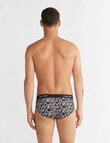 Calvin Klein 1996 Hip Brief, 3-Pack, Black Print, Black & Red product photo View 03 S