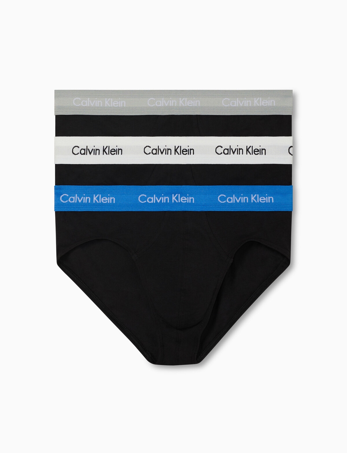 Calvin Klein Engineered Cotton Stretch Hip Brief, 3-Pack, Black - Underwear