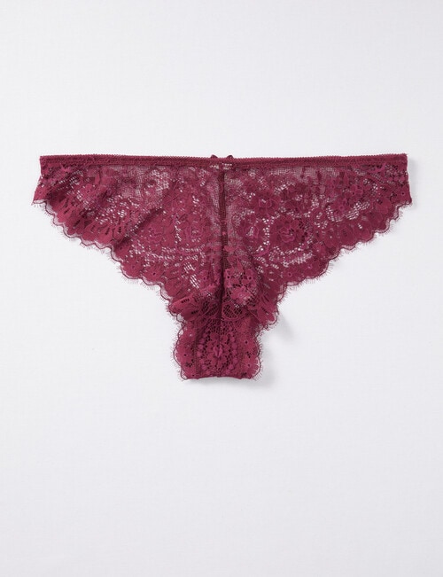 Lyric Cheeky Lace Brief, Cranberry product photo View 02 L