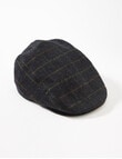 Laidlaw + Leeds Check Driver's Cap, Navy product photo View 02 S