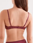 Lyric Push Up Bra with Lace, Cranberry product photo View 02 S