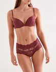Lyric Push Up Bra with Lace, Cranberry product photo View 03 S
