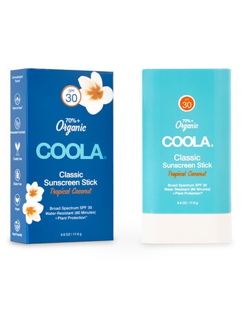 COOLA Classic Organic Sunscreen Stick SPF30, Tropical Coconut, 17g product photo