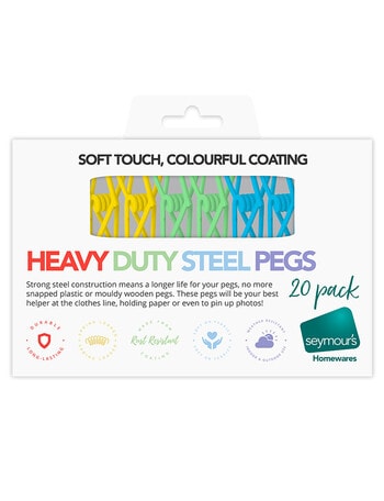 Seymours Collapse Steel Coloured Pegs, 20-Pack product photo
