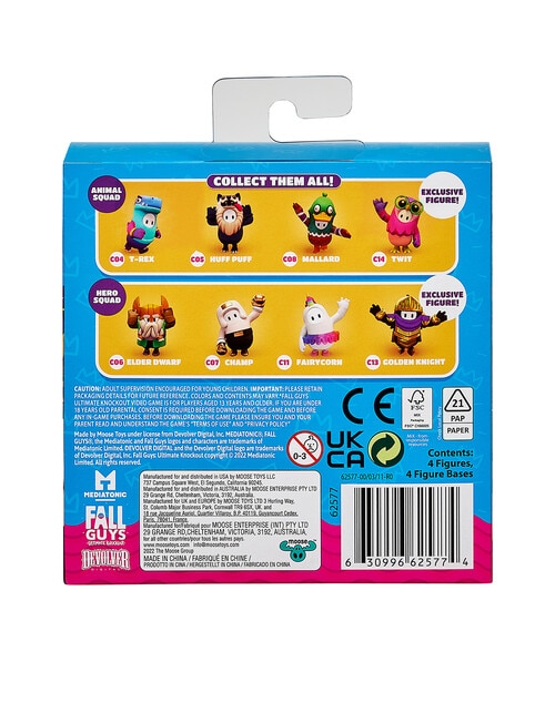 Fall Guys Animal Squad Mini Figures, Series 2, 4-Pack, Assorted product photo View 03 L