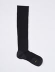 NZ Sock Co. Merino Blend Knee Hi Compression Sock, Black, 4-11 product photo