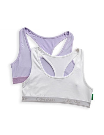 Calvin Klein Recycled Racerback Crop Top, 2-Pack, Lilac & White product photo